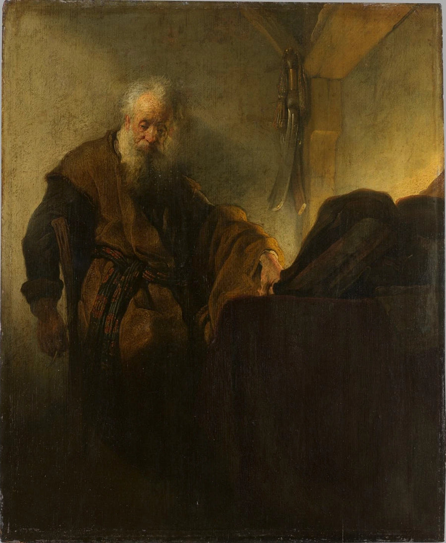 L’Apôtre Paul en méditation à son pupitre – Rembrandt, vers 1629–1630
