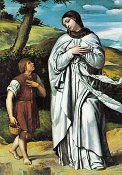 Apparition de la Madone au Sordomuto Filippo Viotti - Alessandro Bonvicino image 1 copie de tableau peinte à la main