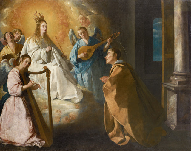 Apparition de la Vierge à saint Pierre Nolasco - Francisco de Zurbarán image 1 copie peinte à la main à l’huile