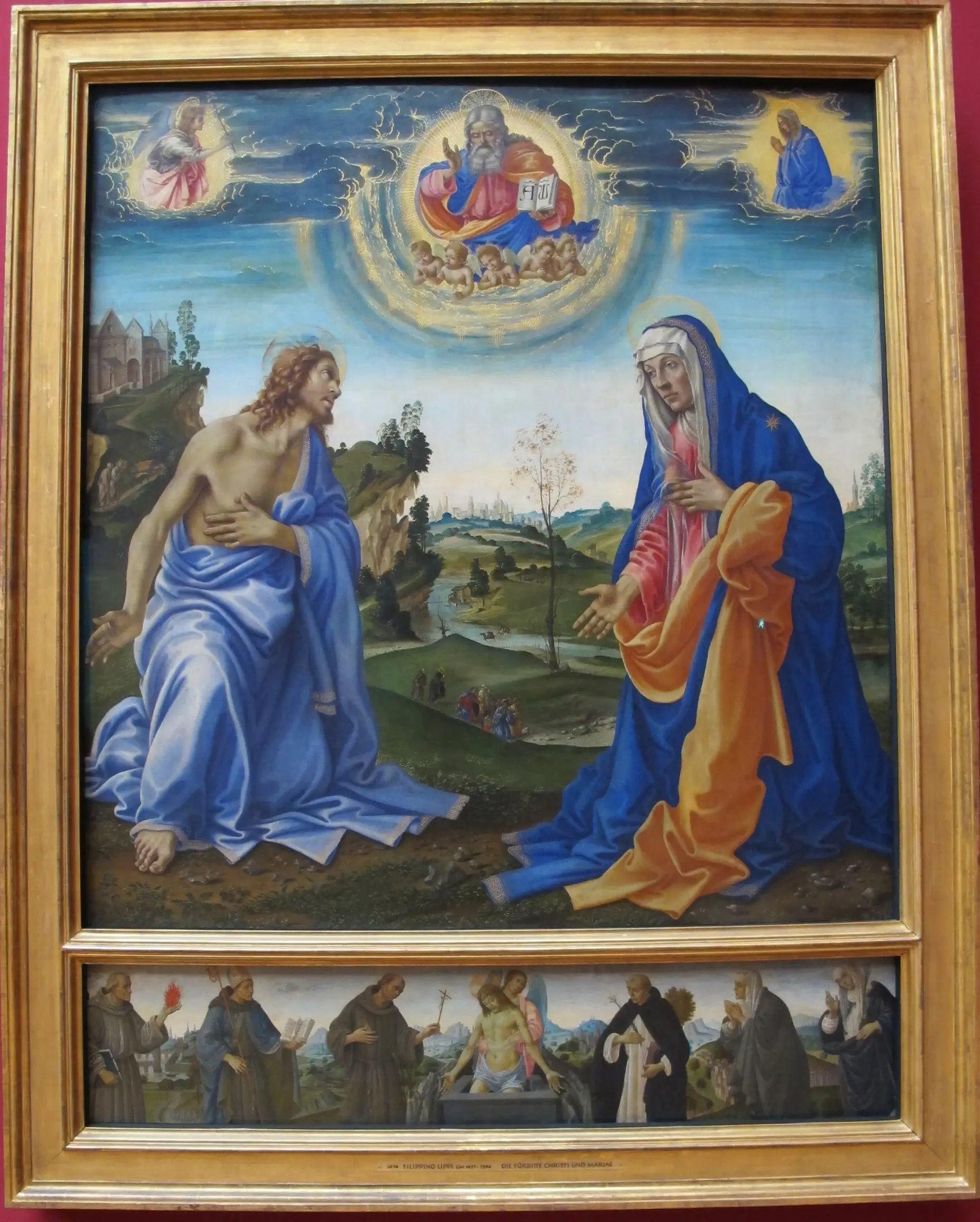Apparition du Christ à Marie - Filippino Lippi image 1 reproduction artisanale de tableau