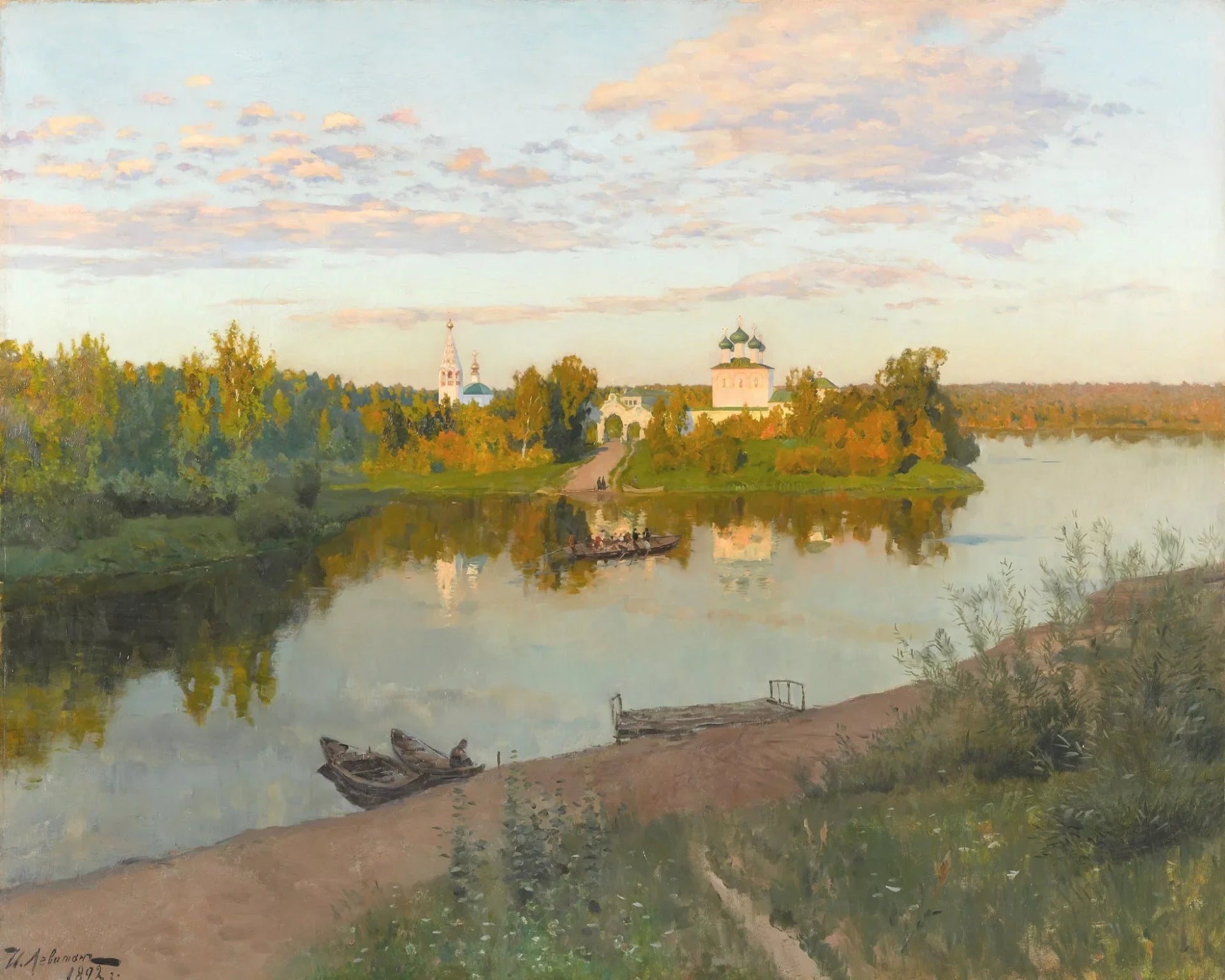Appel du soir - Isaac Levitan image 1 copie de tableau peinte à la main