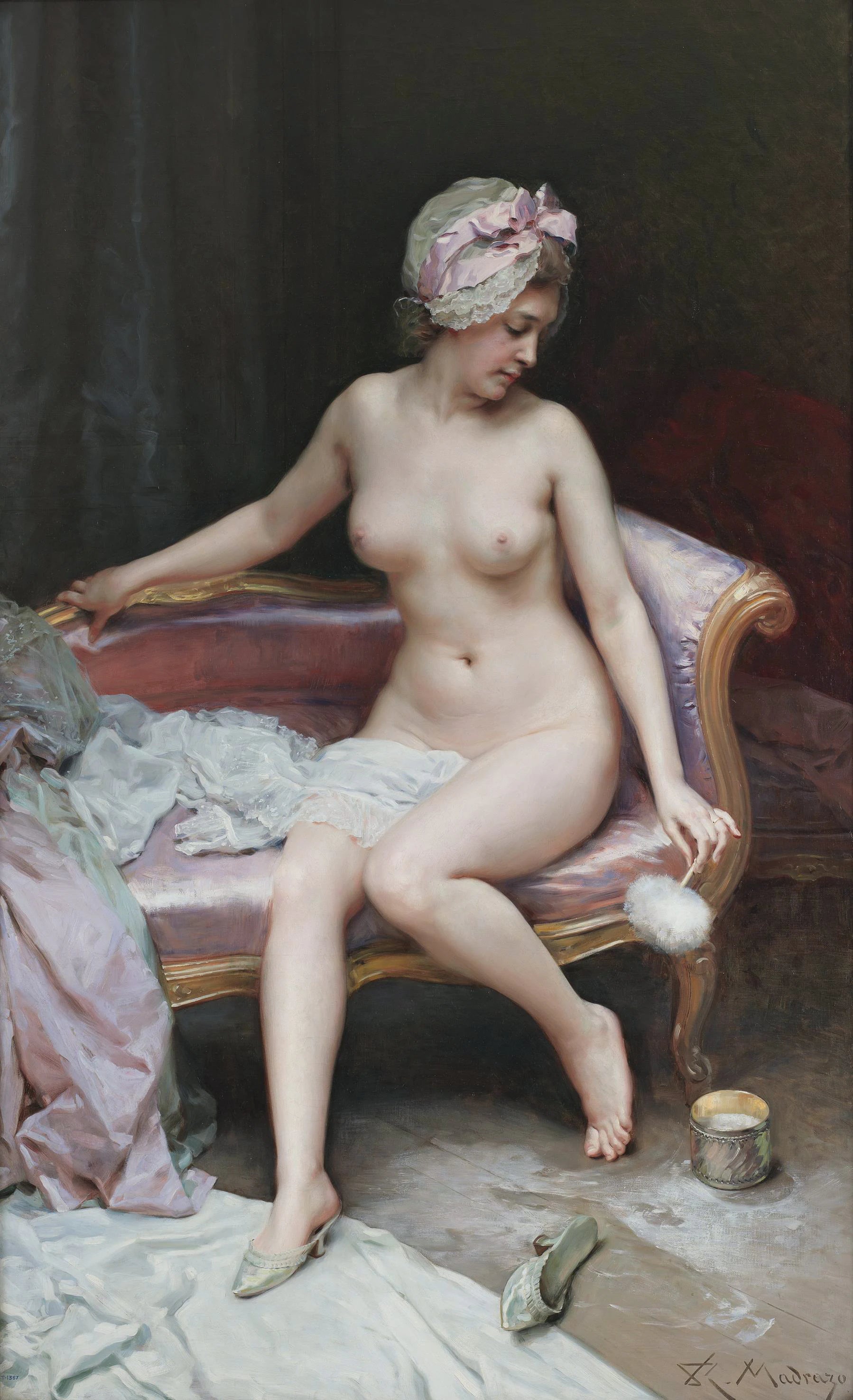Après le bain (nu féminin) - Raimundo de Madrazo y Garreta