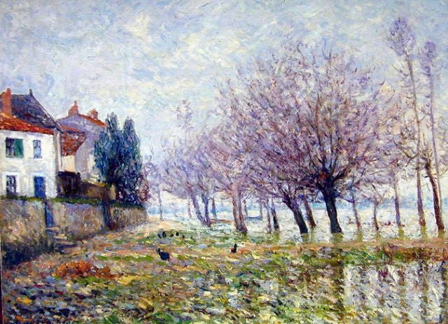 Après l'inondation, Haute-Indre, Loire-Inférieure - Maxime Maufra image 1 copie de tableau peinte à la main