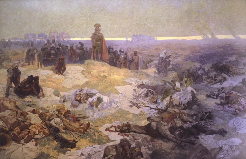 Après la Bataille de Grunwald - Alphonse Mucha