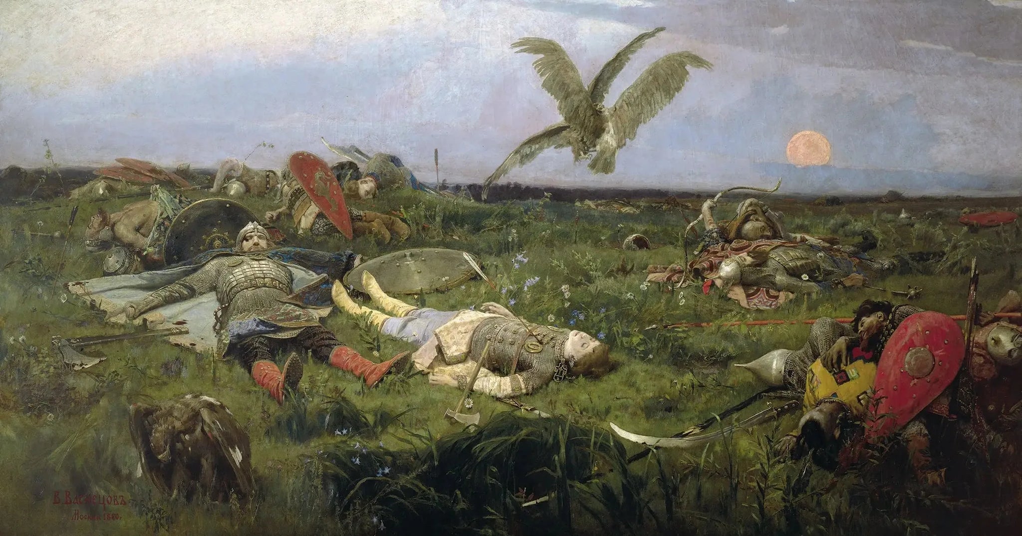 Après la bataille du prince Igor - Viktor Vasnetsov image 1 copie de tableau peinte à la main