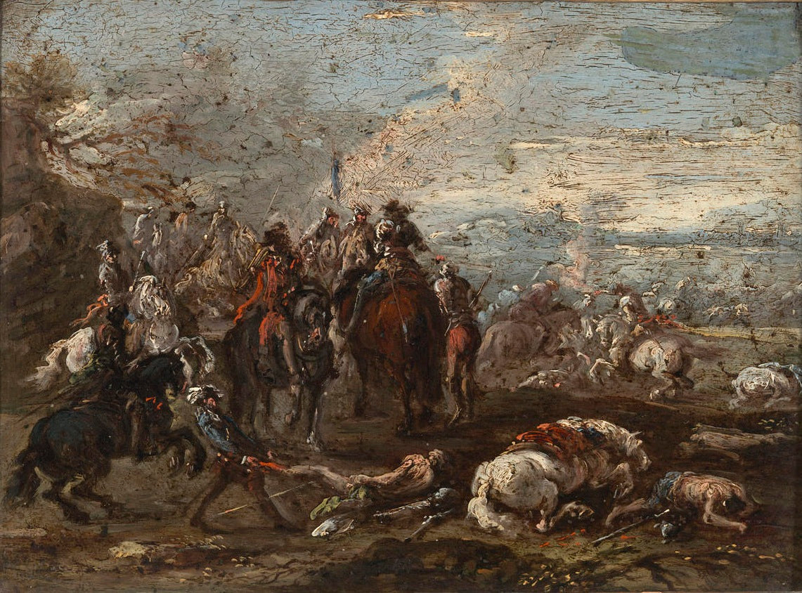 Après la bataille - Salvator Rosa image 1 copie de tableau peinte à la main