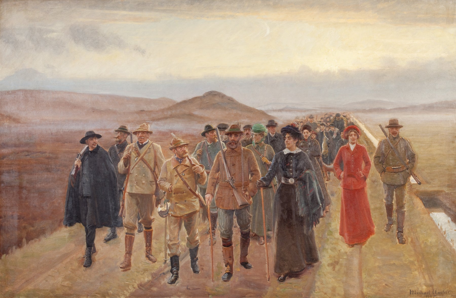 Après la dernière battue. - Michael Peter Ancher image 1 reproduction de peinture à l’huile