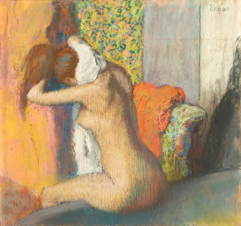 Après le bain, femme nue s'essuyant la nue - Edgar Degas