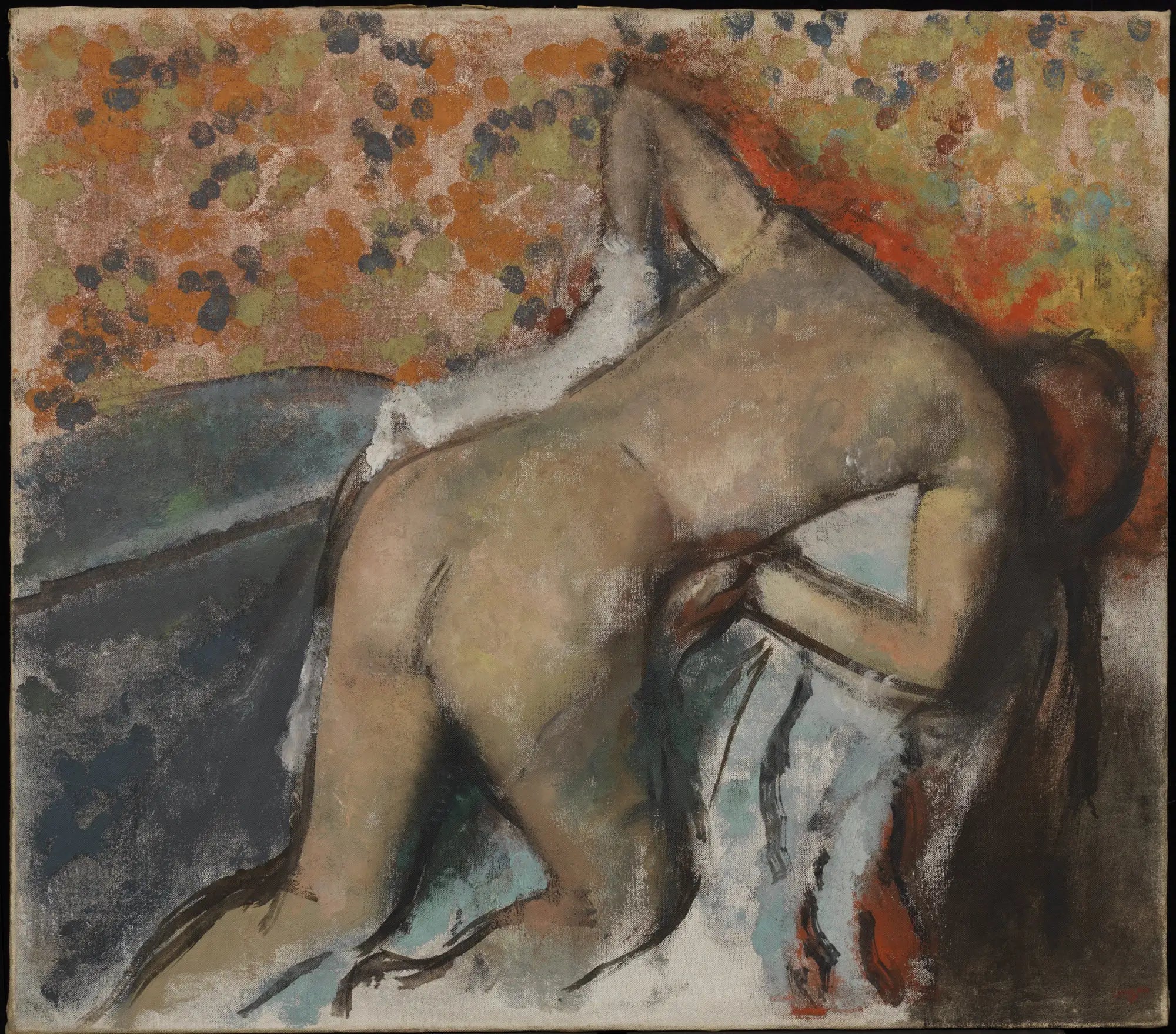 Après le bain, femme s'essuyant - Edgar Degas image 1 reproduction de peinture à l’huile