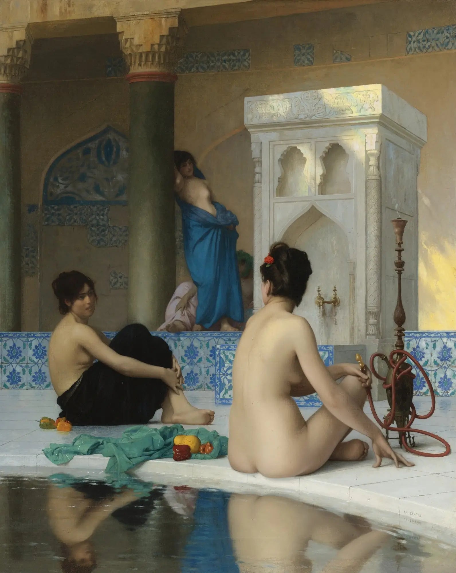 Après le bain - Jean-Léon Gérôme image 1 reproduction de peinture à l’huile