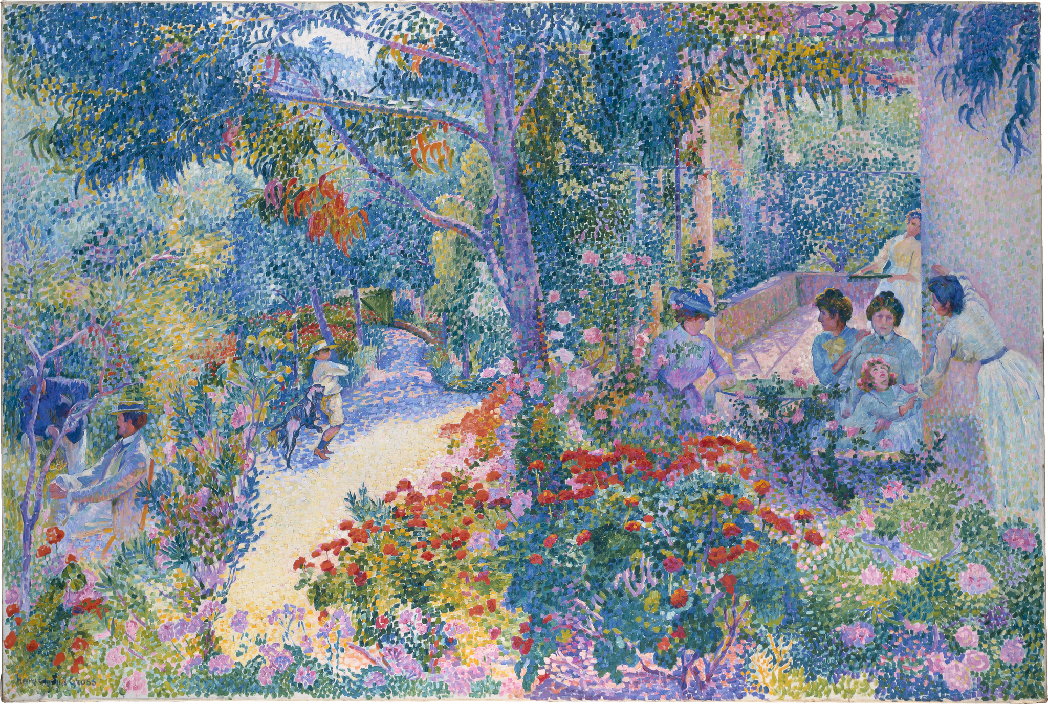 Après-midi au jardin - Henri-Edmond Cross image 1 reproduction de peinture à l’huile