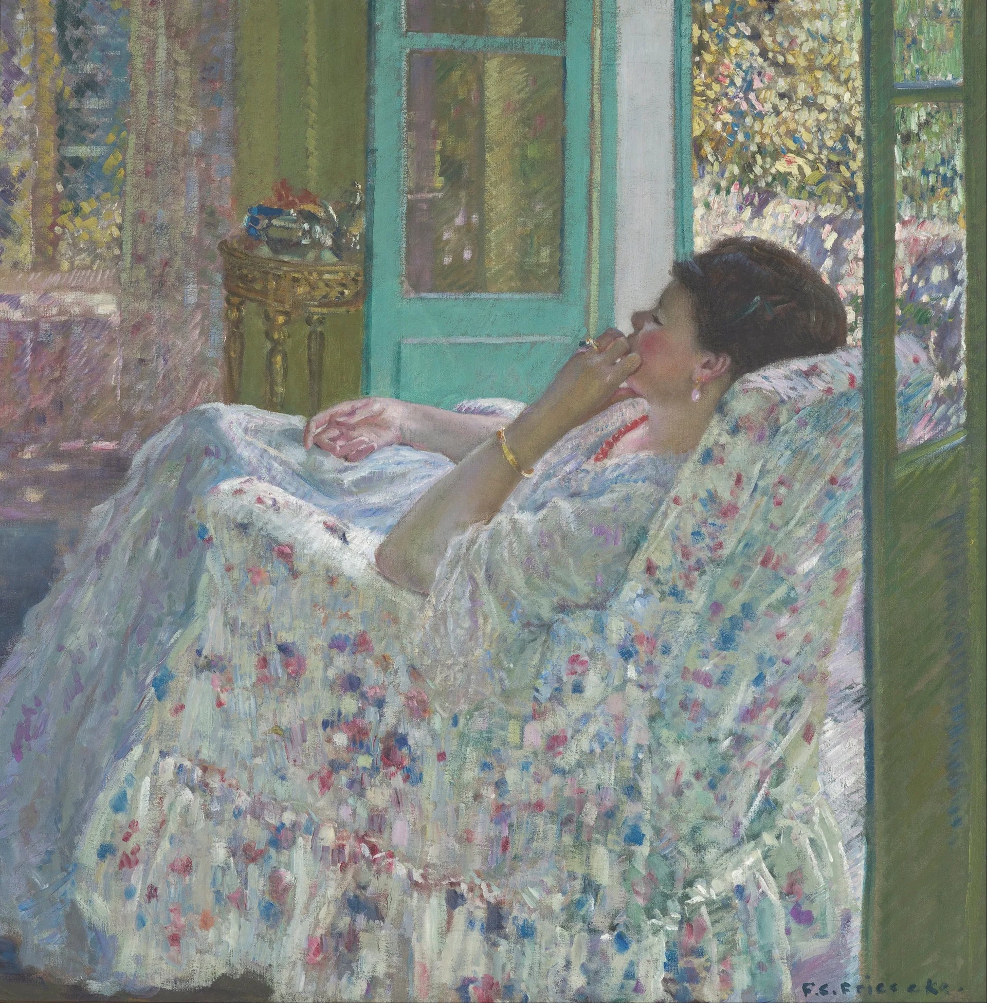 Après-midi - Salle Jaune - Frederick Carl Frieseke image 1 reproduction réalisée par Alpha Reproduction