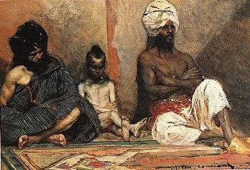 Arabes assis - Jean-Joseph Benjamin-Constant image 1 tableau peint à l’huile sur toile