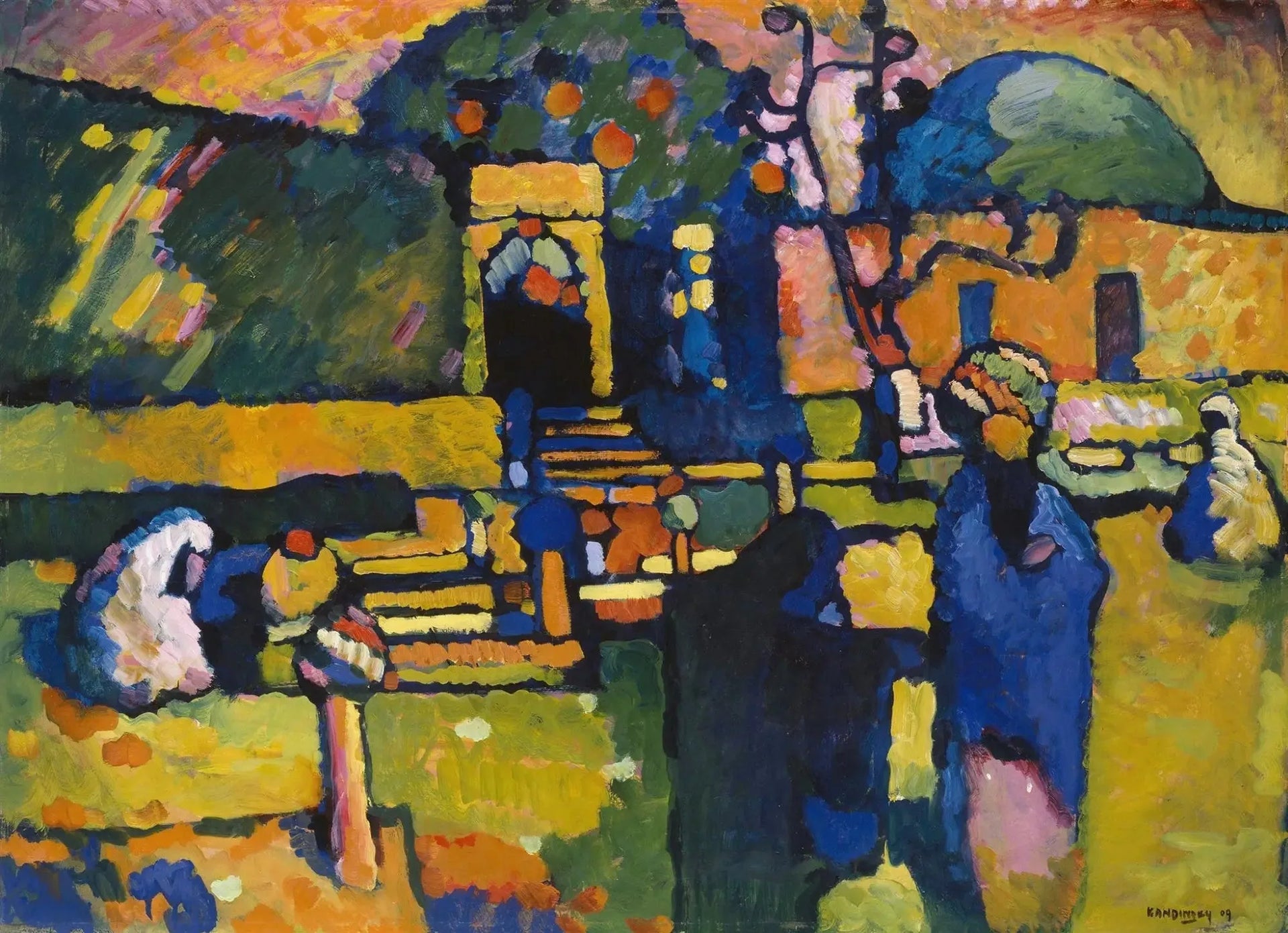 Arabes (cimetière) - Vassily Kandinsky image 1 copie de tableau peinte à la main