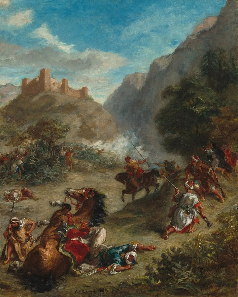 Arabes escarmouches dans les montagnes - Eugène Delacroix