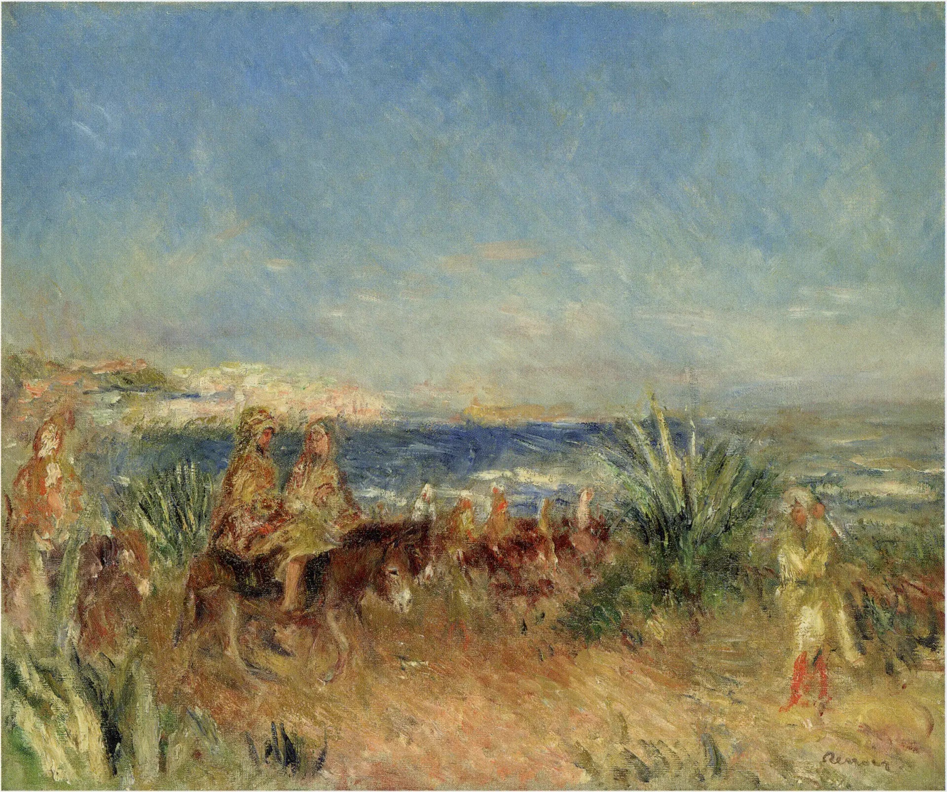 Arabes sur des ânes - Pierre-Auguste Renoir image 1 copie de tableau peinte à la main