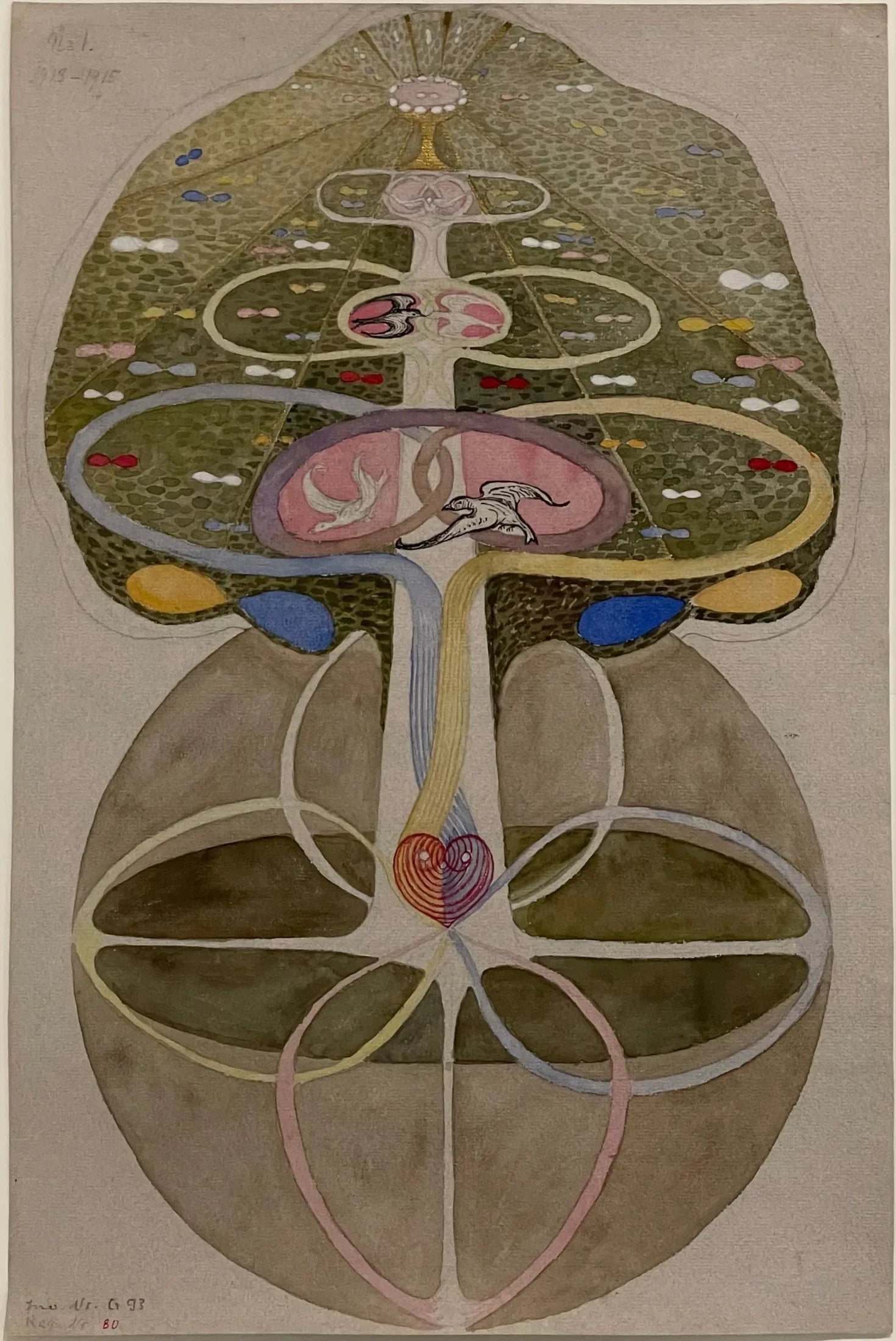Arbre de la connaissance, n° 1 - Hilma af Klint image 1 tableau peint à l’huile sur toile