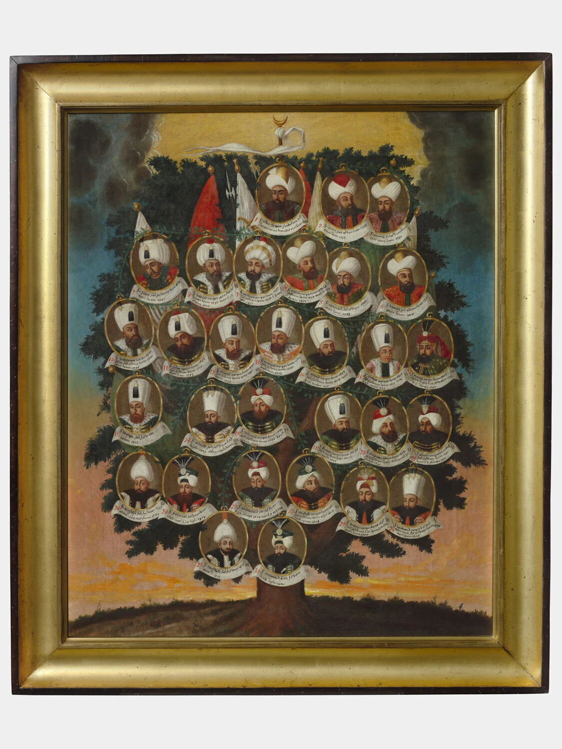 Arbre généalogique des trente premiers sultans ottomans - Artiste inconnu