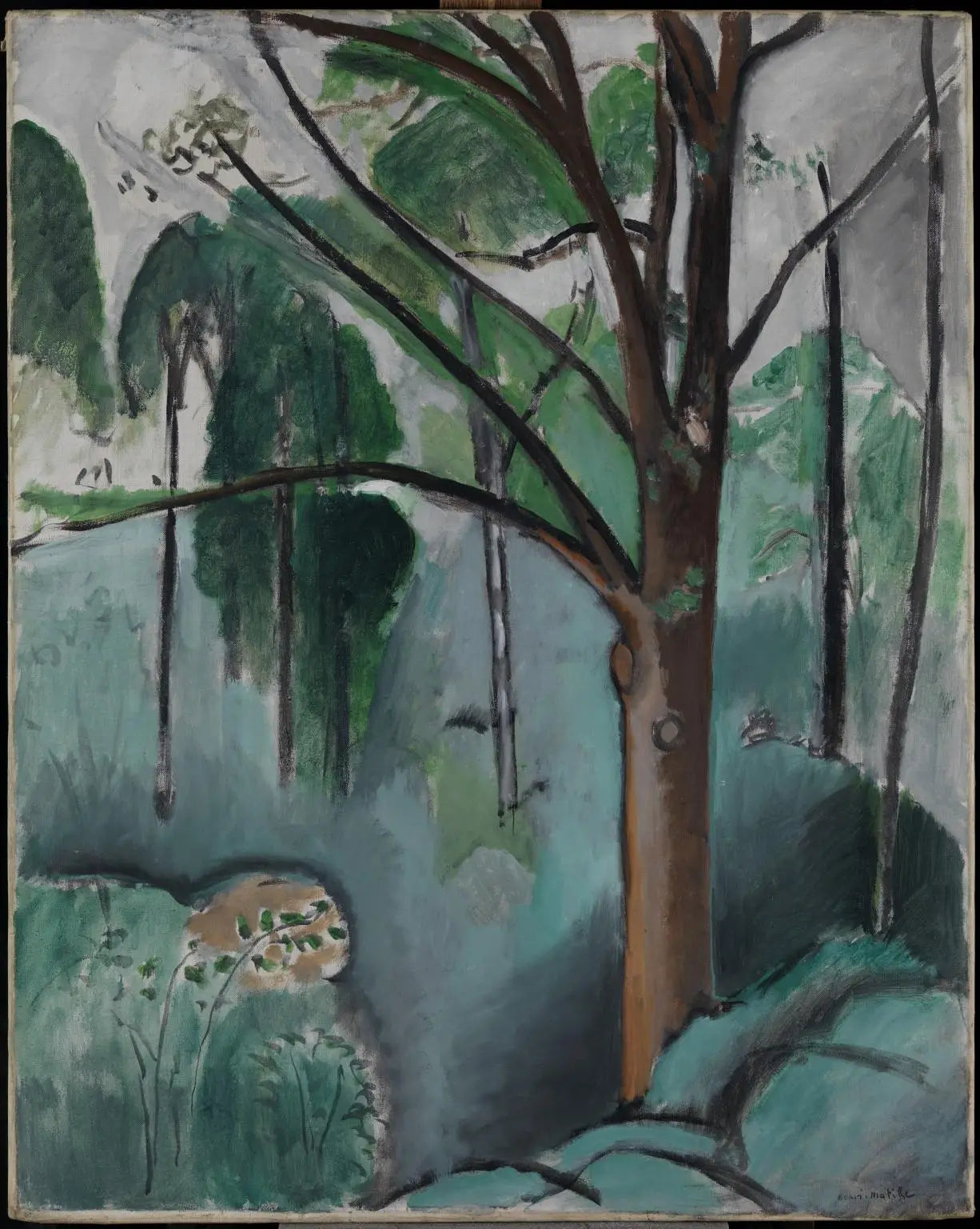 Arbre près de l'étang de Trivaux - Henri Matisse image 1 copie de tableau peinte à la main