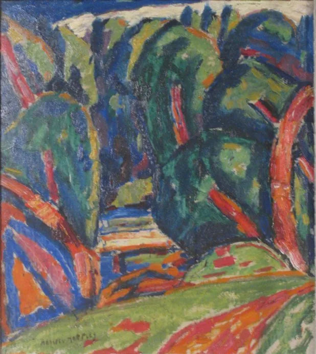 Arbre rouge - Marsden Hartley image 1 reproduction de peinture à l’huile