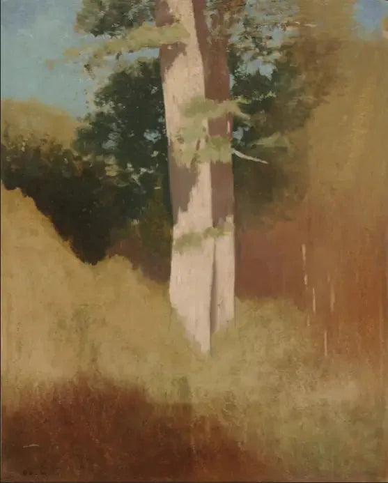 Arbres dans le ciel bleu - Odilon Redon image 1 copie peinte à la main à l’huile