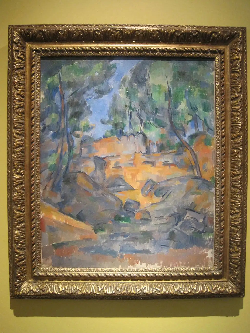 Arbres et rochers - Paul Cézanne image 1 copie de tableau peinte à la main