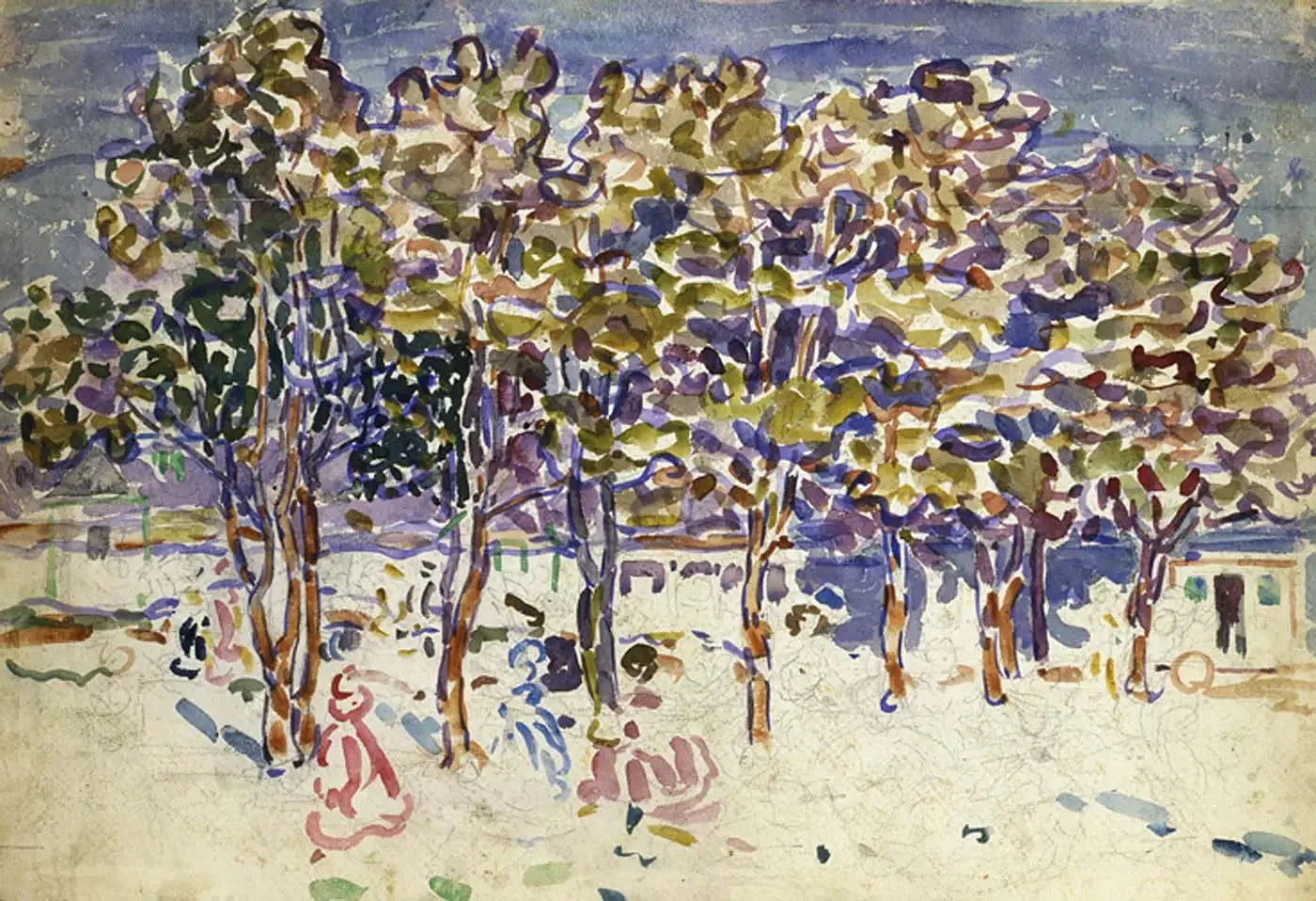 Arbres - Maurice Prendergast image 1 reproduction artisanale de tableau