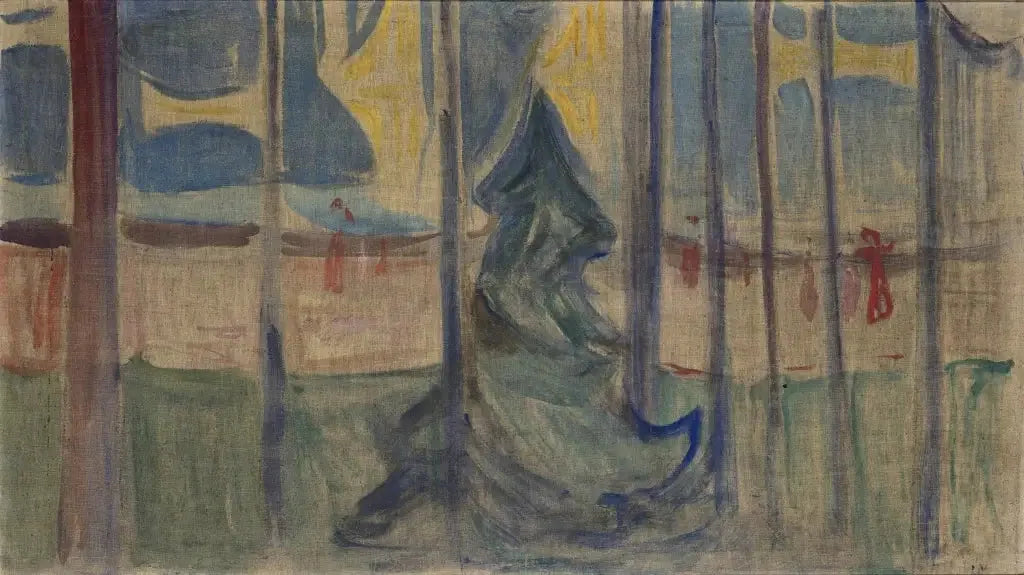Arbres près de la mer (Frise Reinhardt) - Edvard Munch image 1 reproduction artisanale de tableau