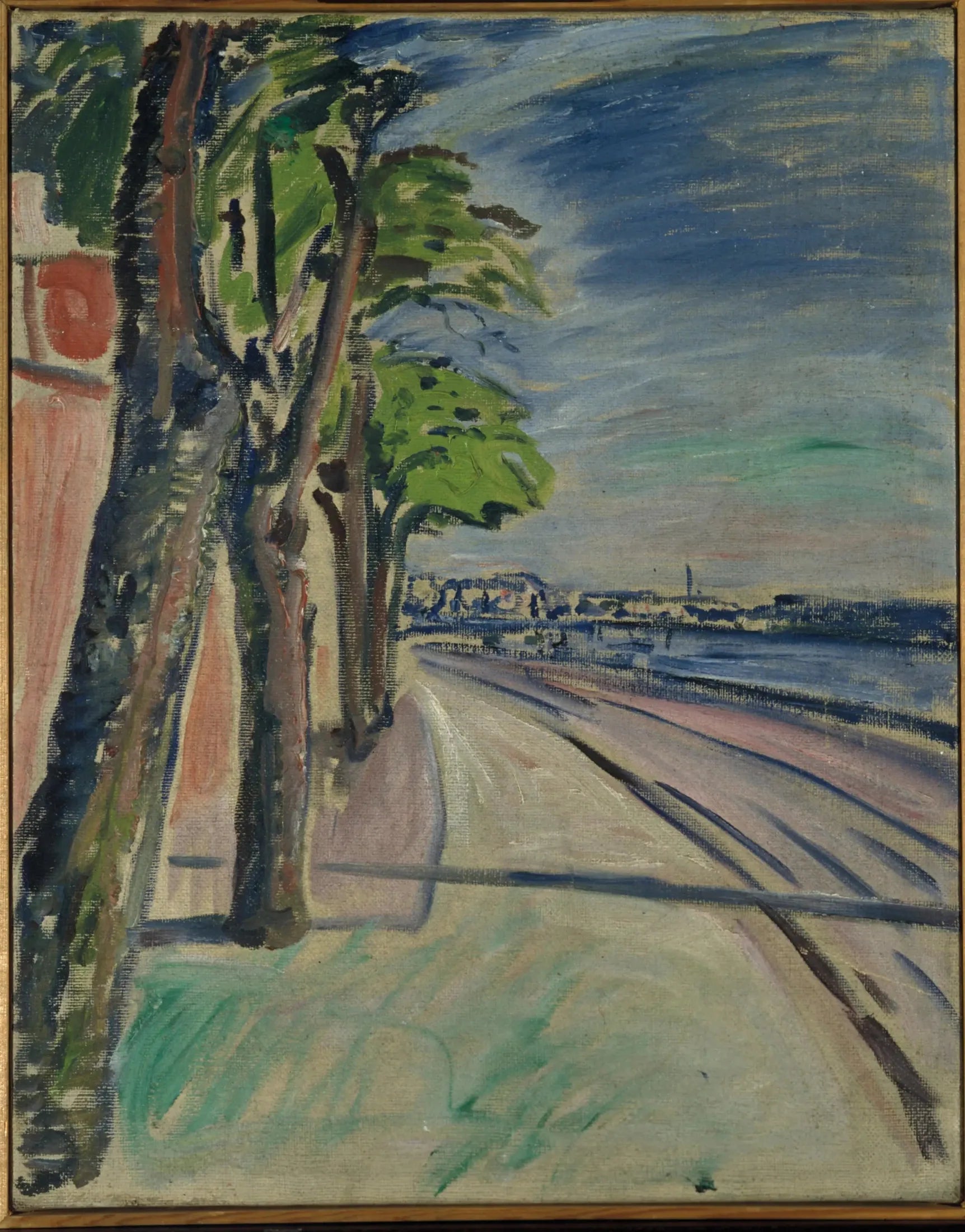 Arbres près du canal - Edvard Munch image 1 tableau peint à l’huile sur toile
