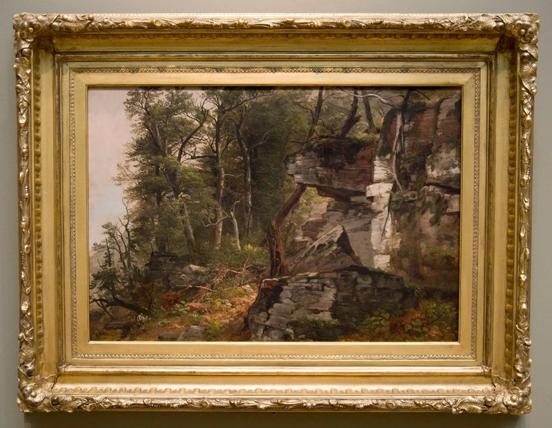 Arbres sur une colline rocheuse - Asher Brown Durand