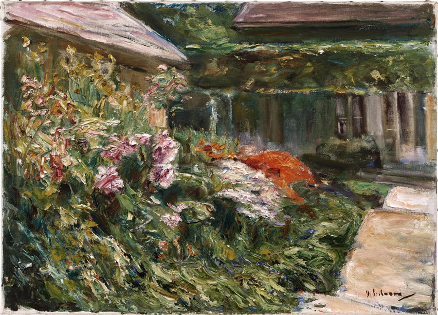 Arbustes à fleurs près de l'abri de jardin orientés nord-est - Max Liebermann
