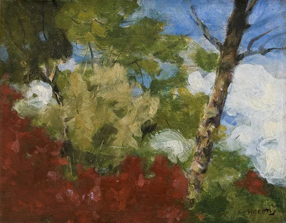 Arbustos do meu jardim - Eliseu Visconti image 1 copie peinte à la main à l’huile