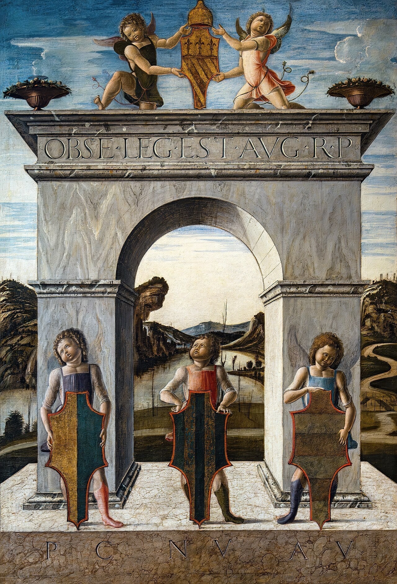Arc de triomphe du Doge Nicolò Tron - Alvise Vivarini image 1 copie de tableau peinte à la main