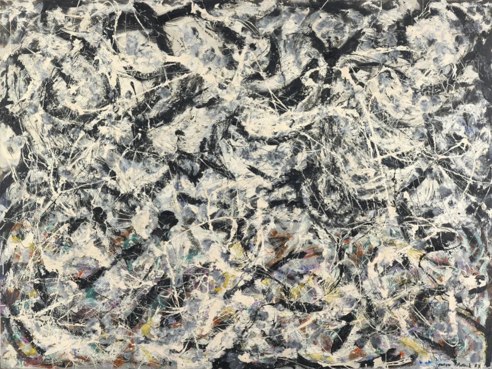 Arc-en-ciel grisé - Jackson Pollock image 1 reproduction de peinture à l’huile