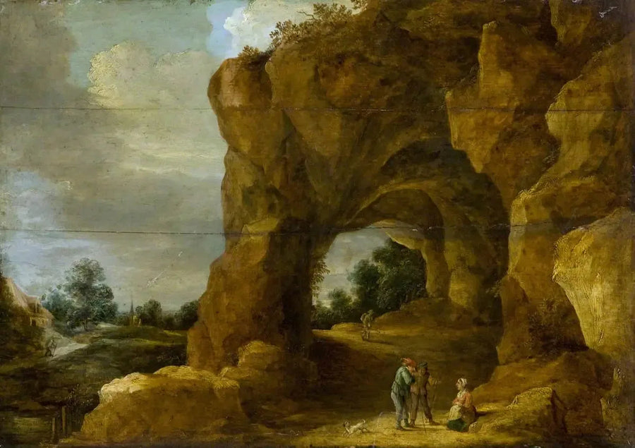 Arche rocheuse avec personnages - David Teniers le Jeune