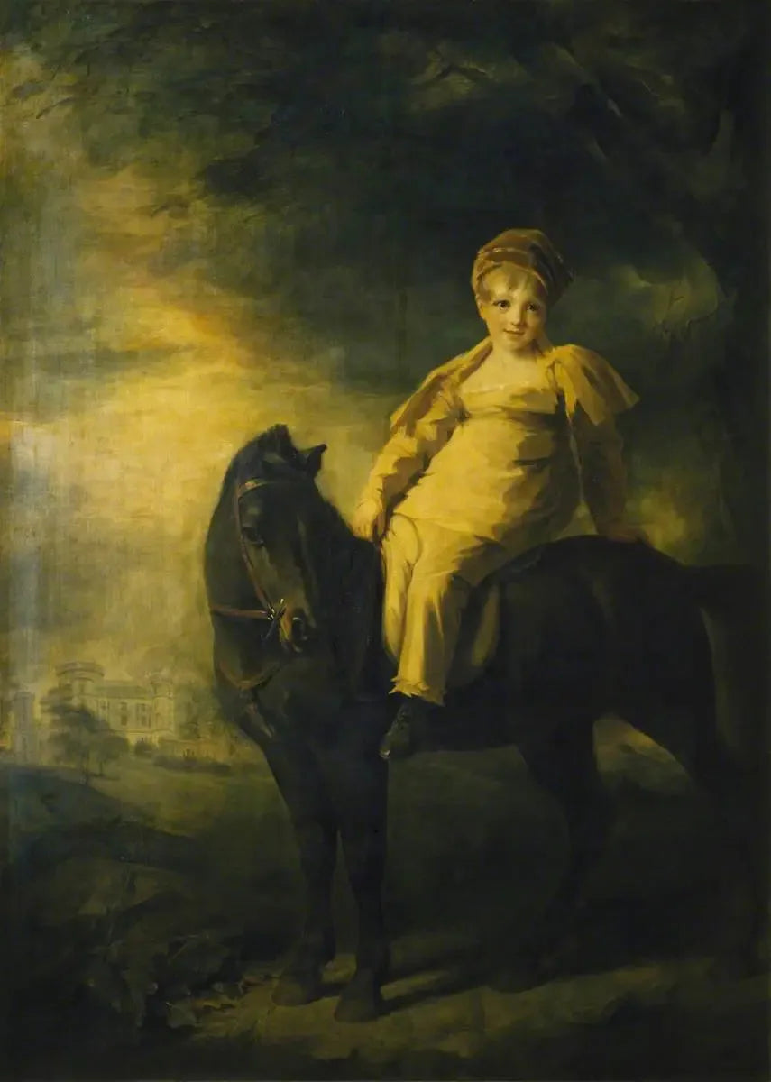 Archibald Montgomerie, plus tard 13e comte d'Eglinton PC, KT (1812-1861), alors qu'il était encore un garçon à cheval - Henry Raeburn image 1 tableau peint à l’huile sur toile