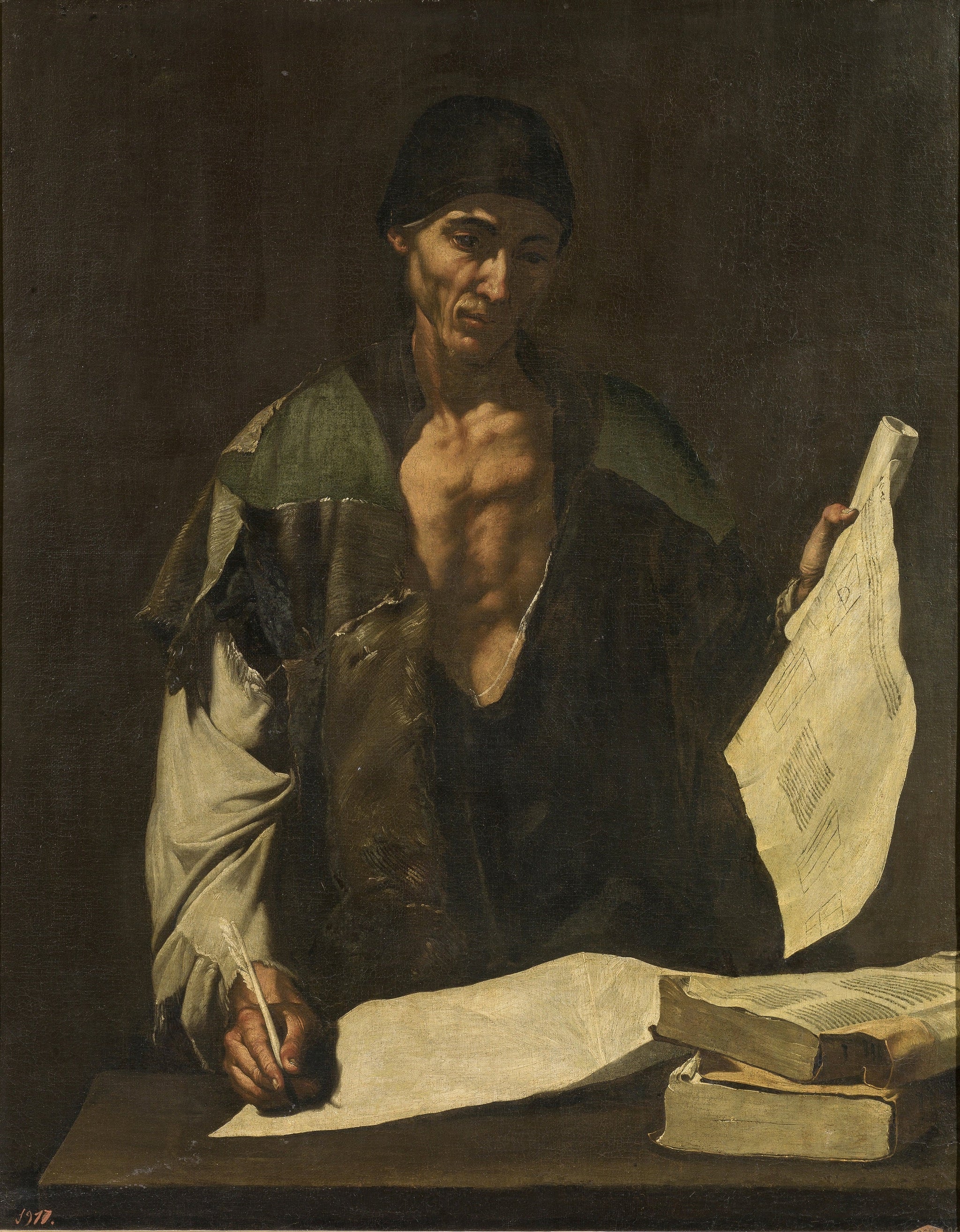 Archimède - Jusepe de Ribera image 1 copie de tableau peinte à la main