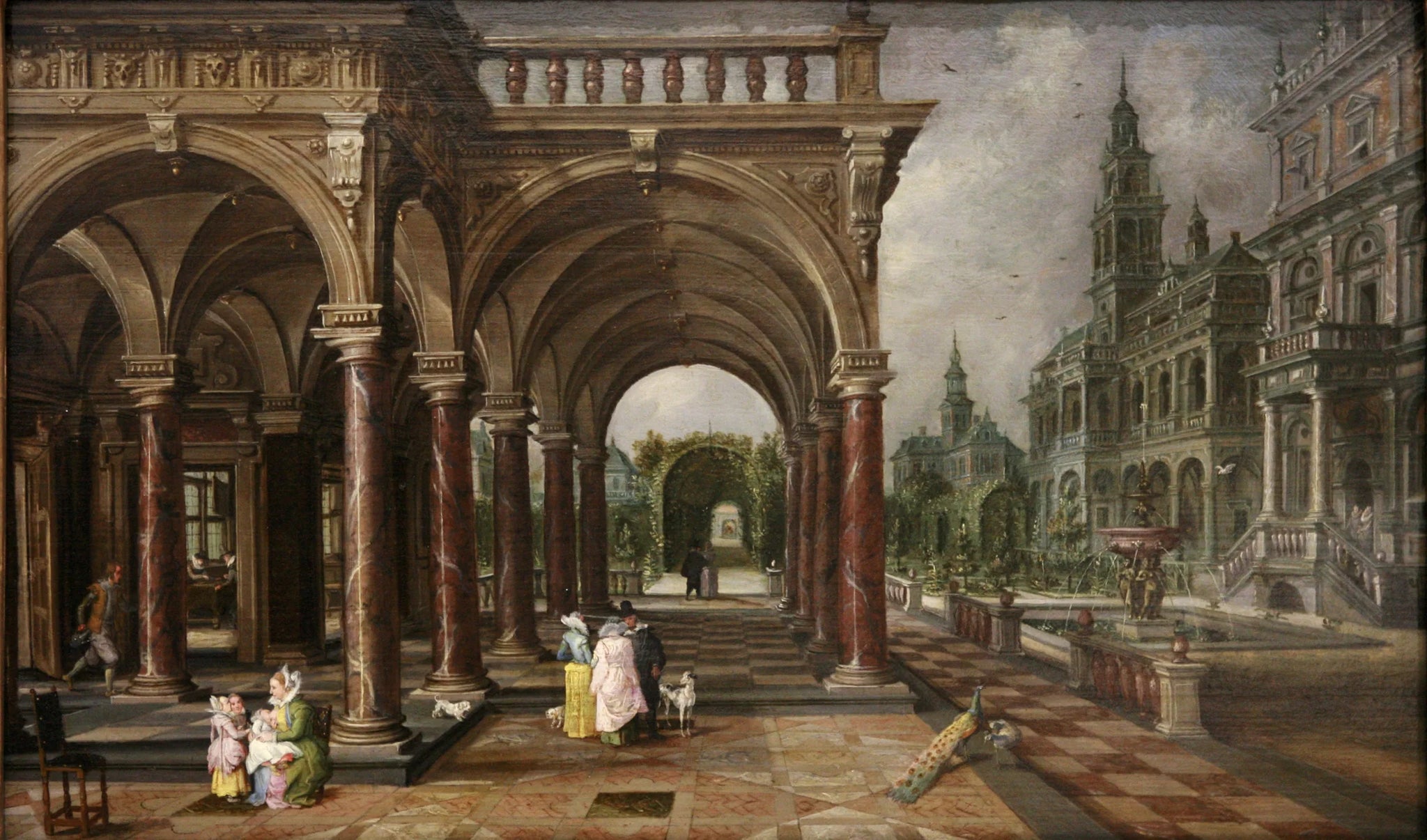 Architectures et jardins - Jan Brueghel l'Ancien image 1 reproduction d’œuvre d’art à l’huile