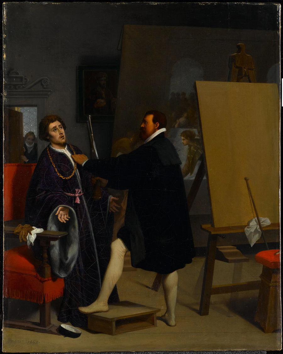 L'Arétin dans l'atelier du Tintoret - Jean Auguste Dominique Ingres
