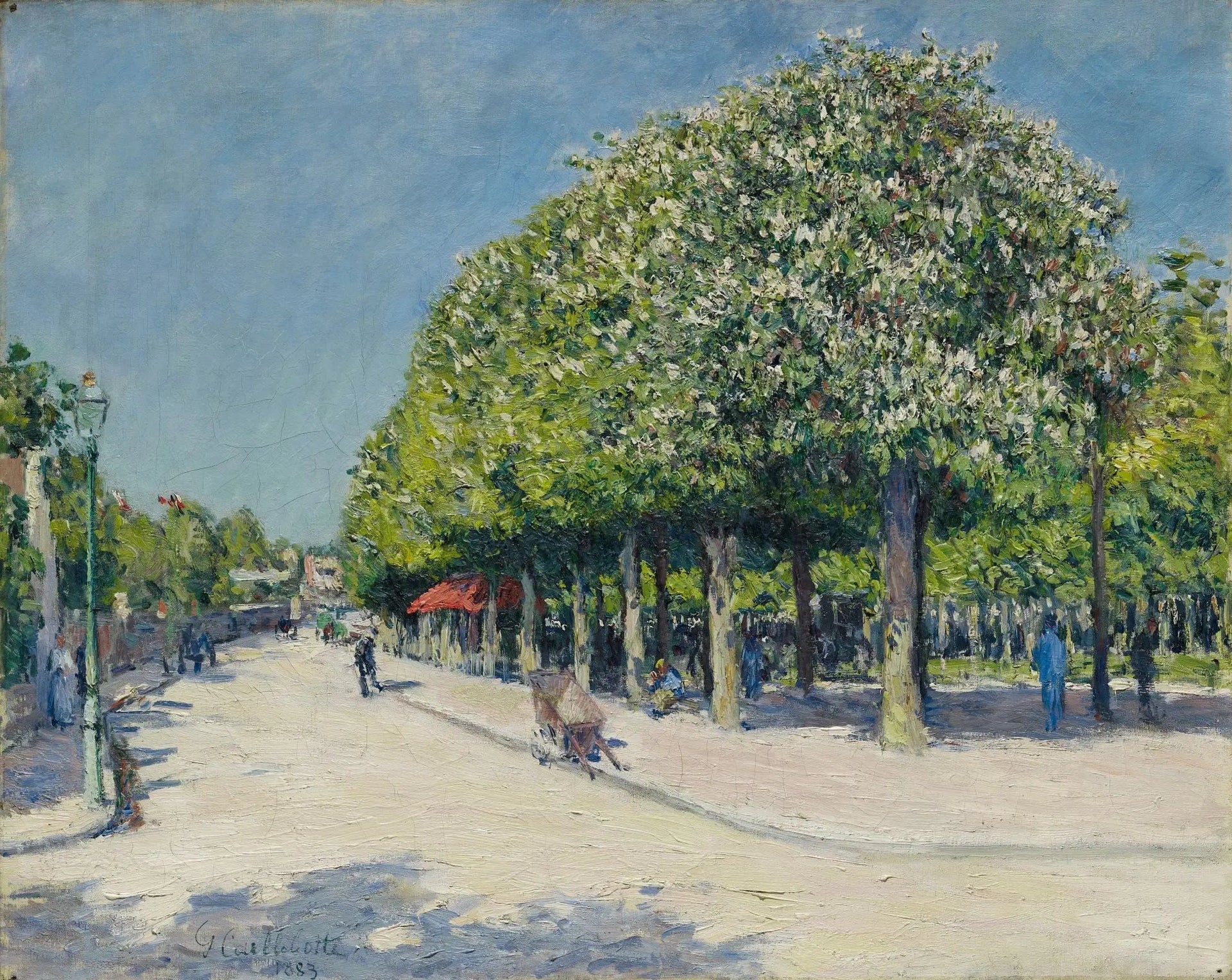 Argenteuil, fête foraine - Gustave Caillebotte image 1 copie de tableau peinte à la main