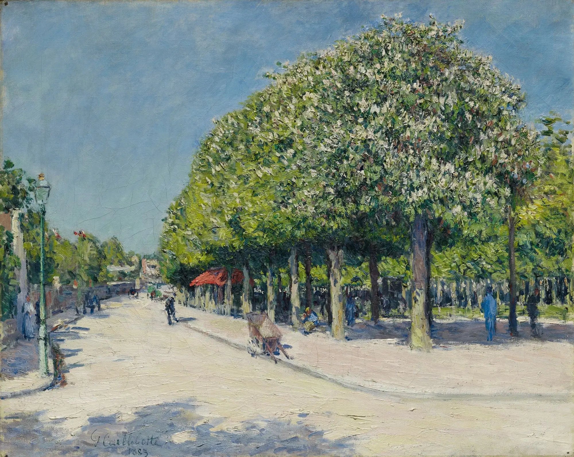Argenteuil, fête foraine - Gustave Caillebotte image 1 copie de tableau peinte à la main