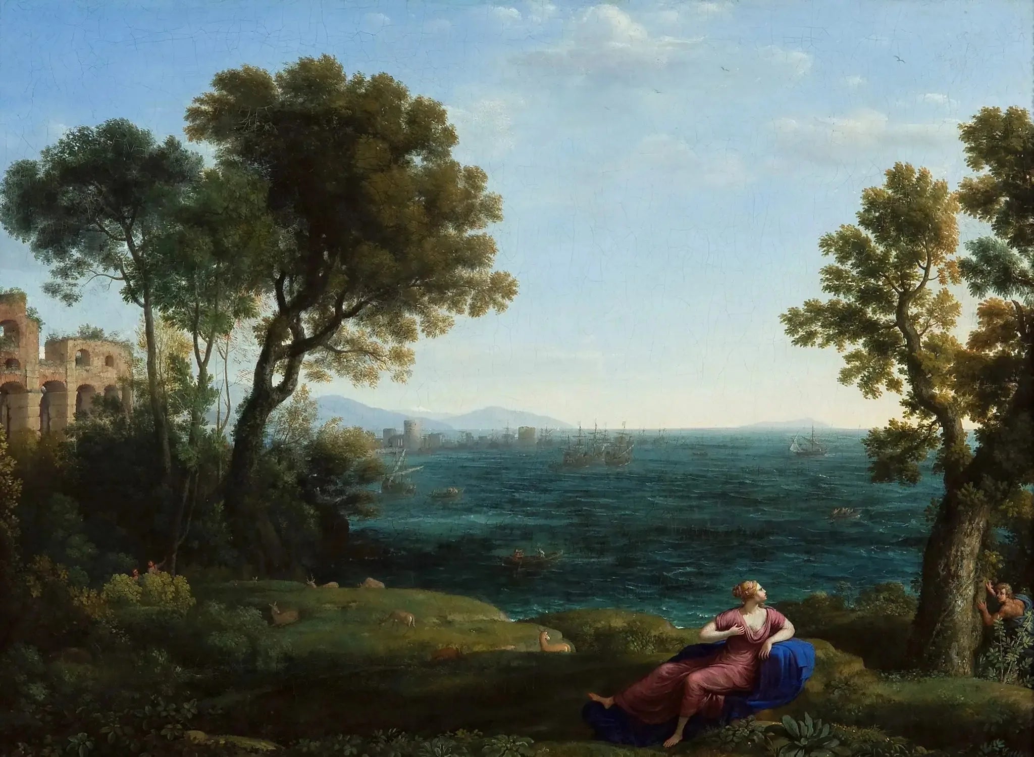 Ariane et Bacchus à Naxos - Claude Lorrain image 1 tableau peint à l’huile sur toile