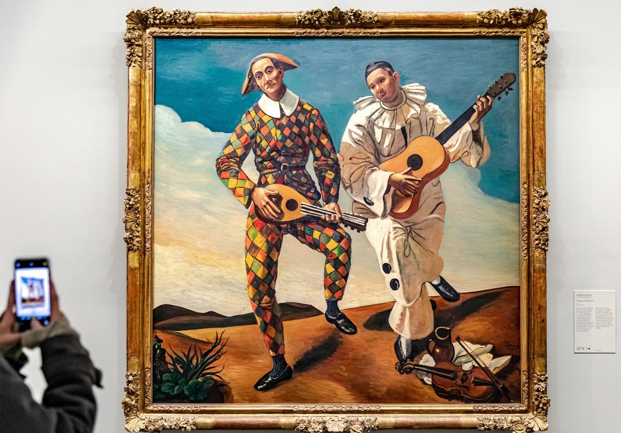Arlequin et Pierrot - André Derain image 1 tableau peint à l’huile sur toile