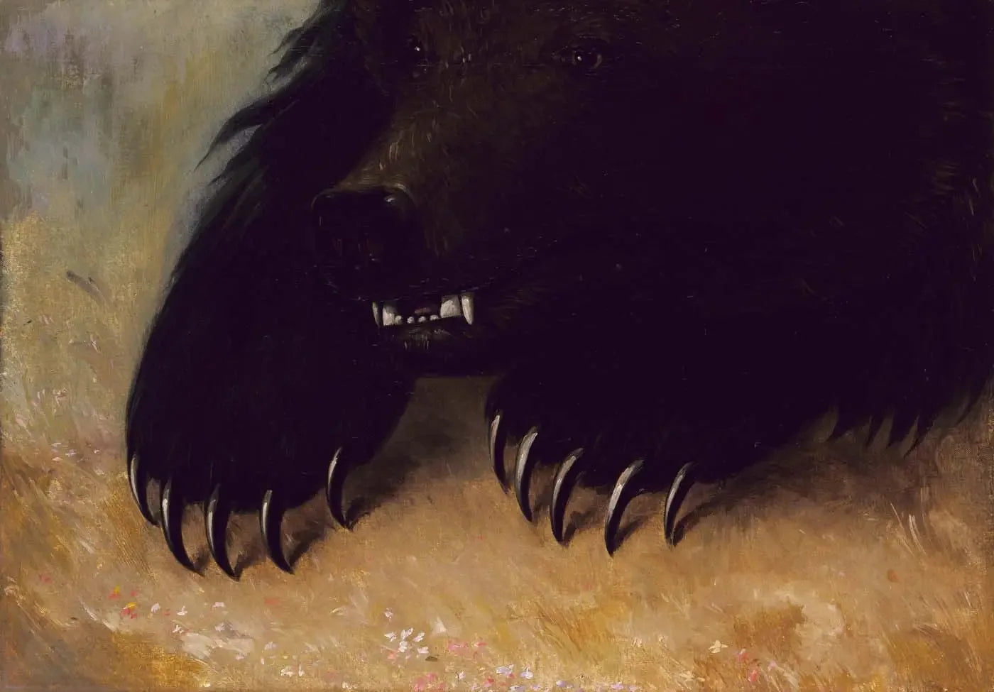 Armes et physionomie de l'ours grizzli - George Catlin image 1 copie de tableau peinte à la main