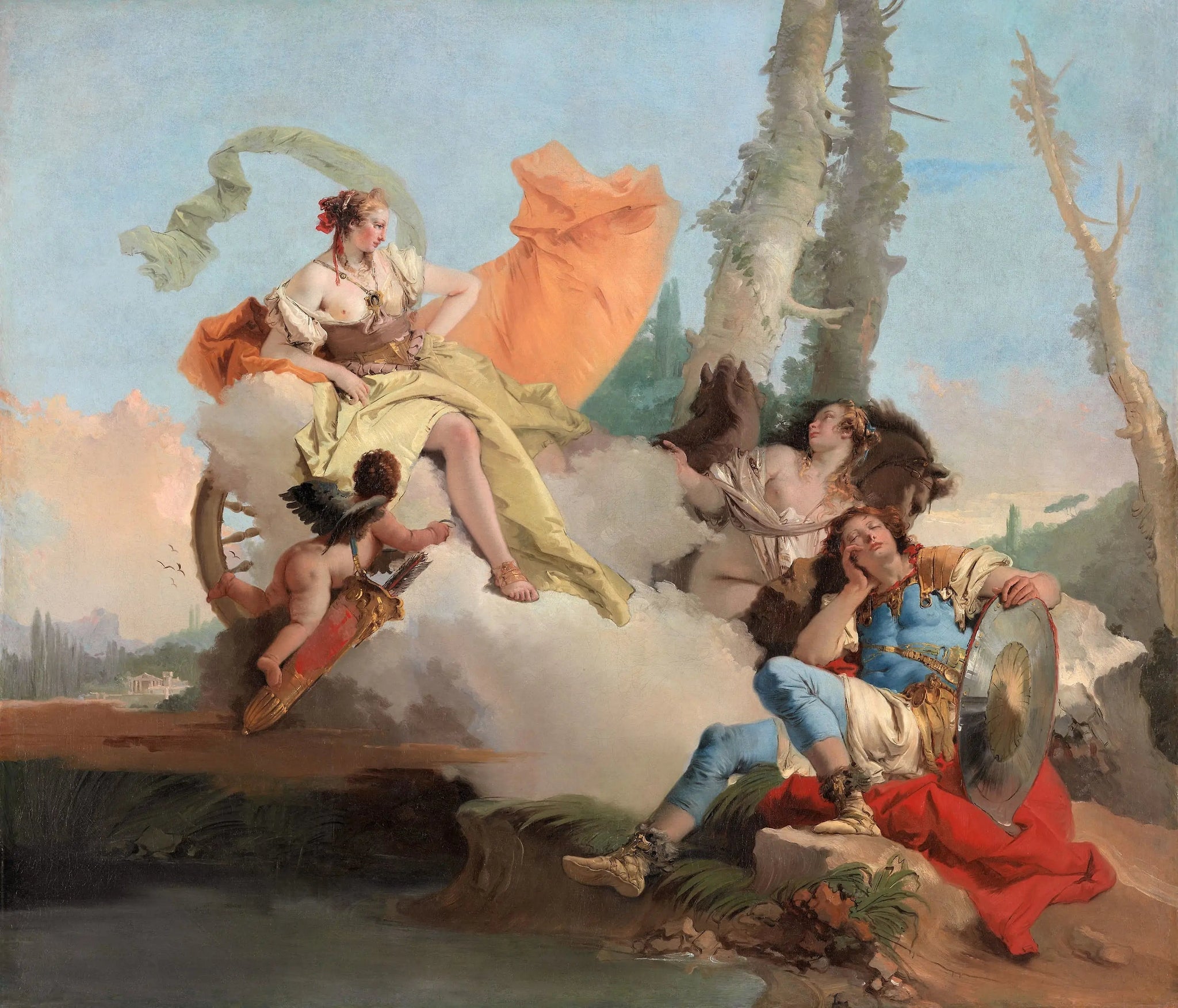 Armida rencontre Rinaldo endormi - Giovanni Battista Tiepolo image 1 reproduction réalisée par Alpha Reproduction
