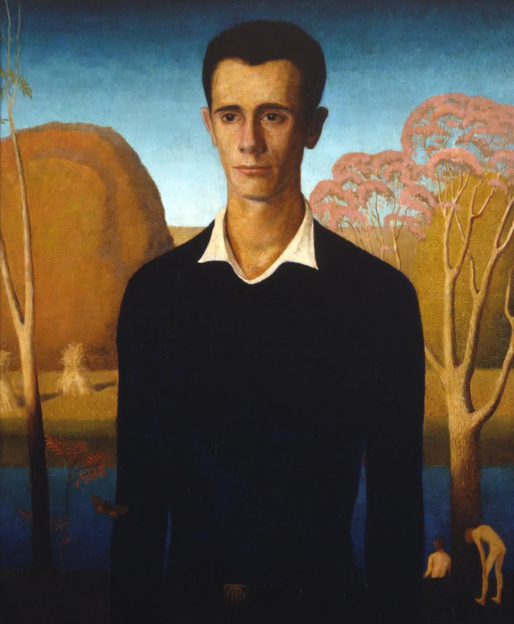 Arnold devient majeur - Grant Wood image 1 copie peinte à la main à l’huile