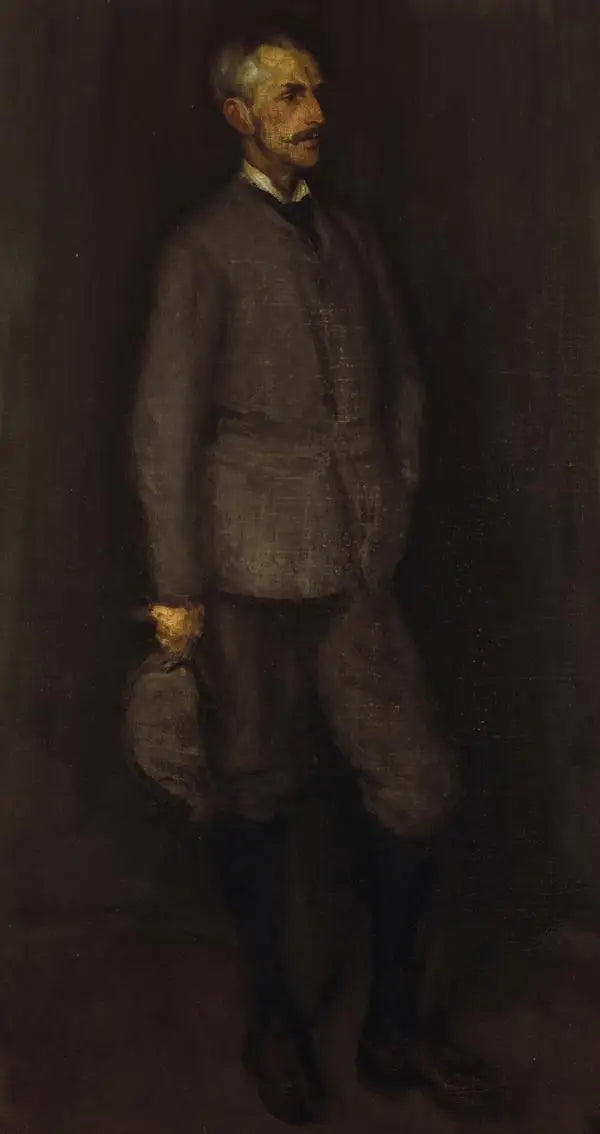 Arrangement en gris et vert. Portrait de John James Cowan (1846 - 1936) - James Abbott McNeill Whistler image 1 copie peinte à la main à l’huile