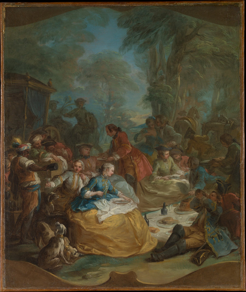 Arrêt de la chasse - Carle (Charles André) Vanloo