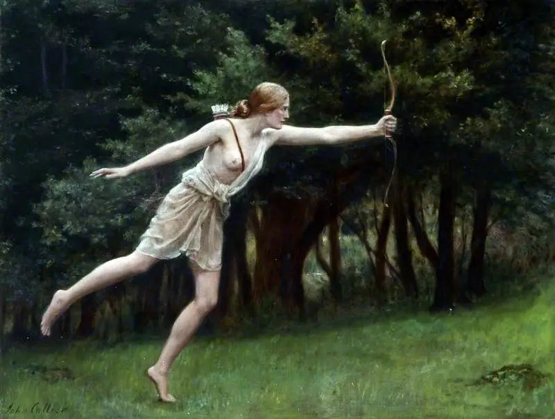 Artemis - John Collier image 1 reproduction artisanale de tableau