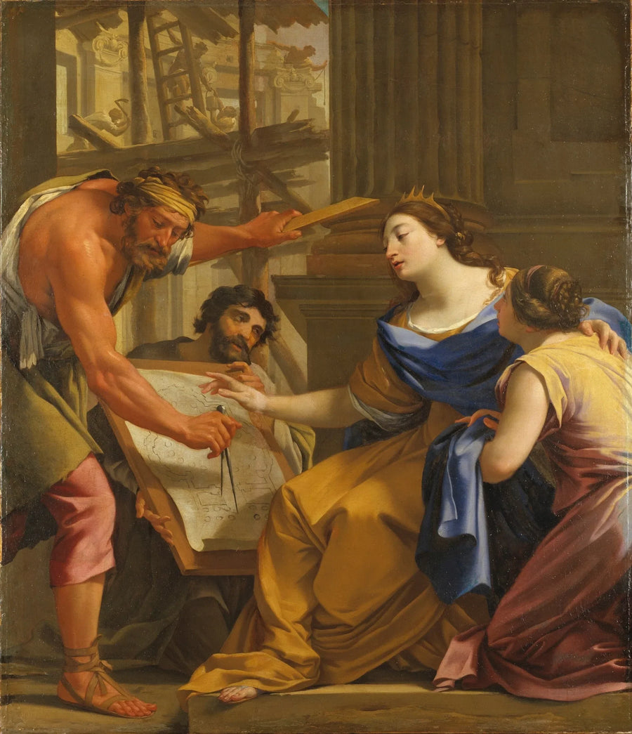 Artémise bâtissant le Mausolée - Simon Vouet